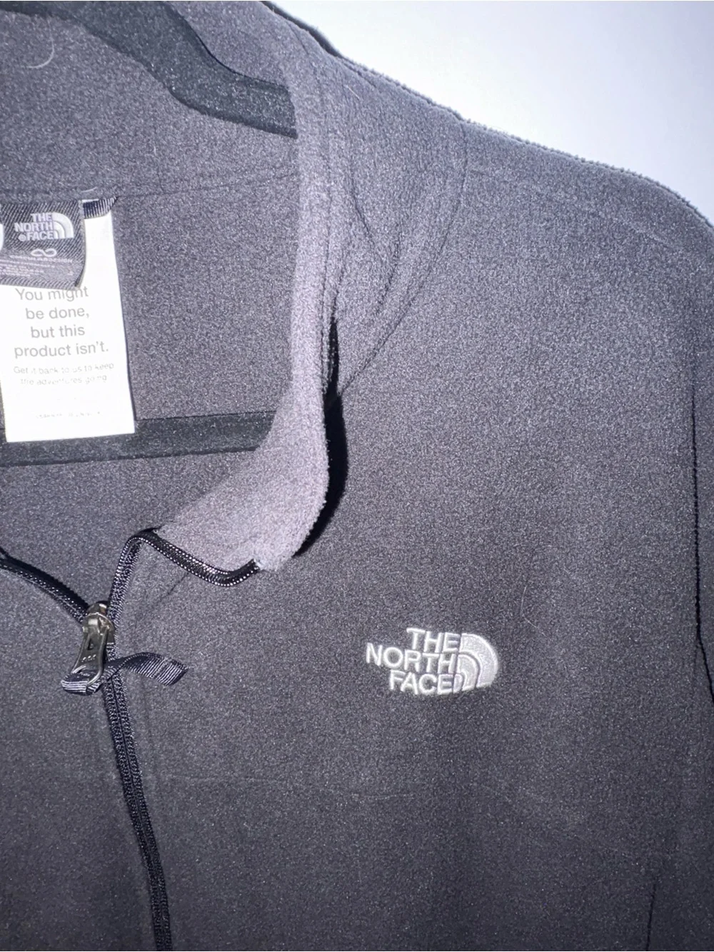 The North Face Men's Black Full-Zip Fleece Jacket - Logo Chest